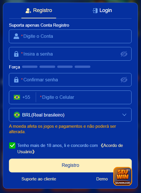 seuwin.com Cadastro Vantagens